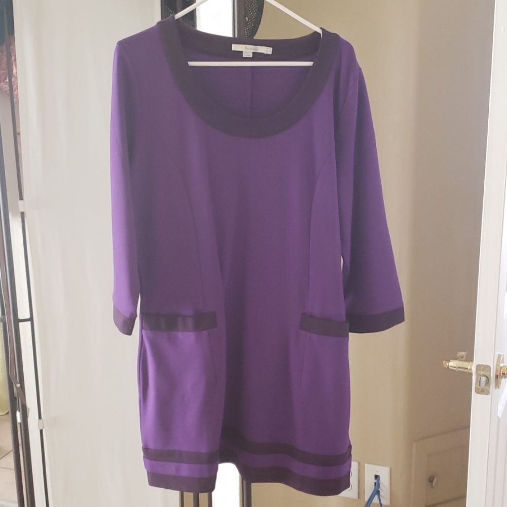 Boden purple dress long sleeved gently used